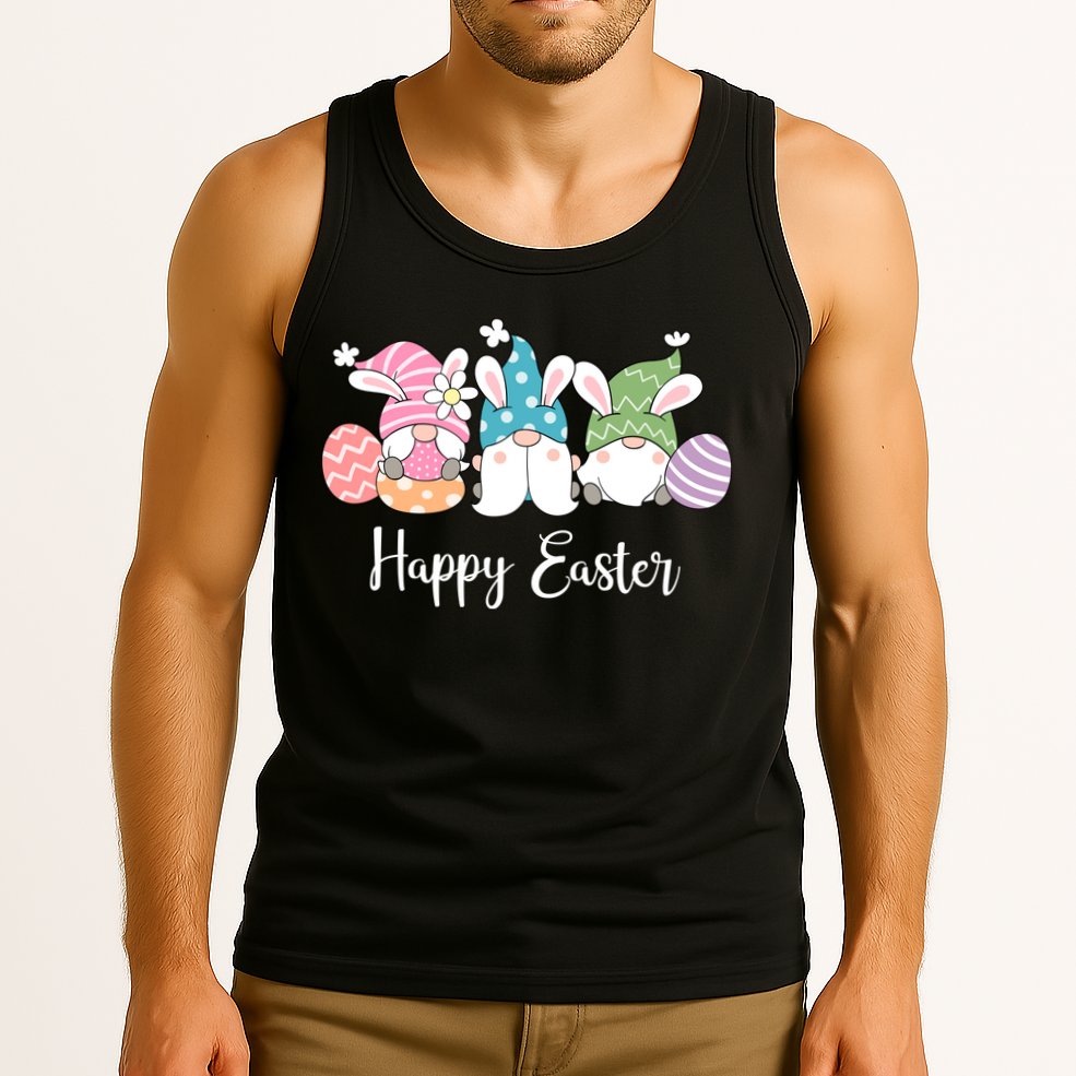 Happy Easter Cute Gnome Holiday Tank Top