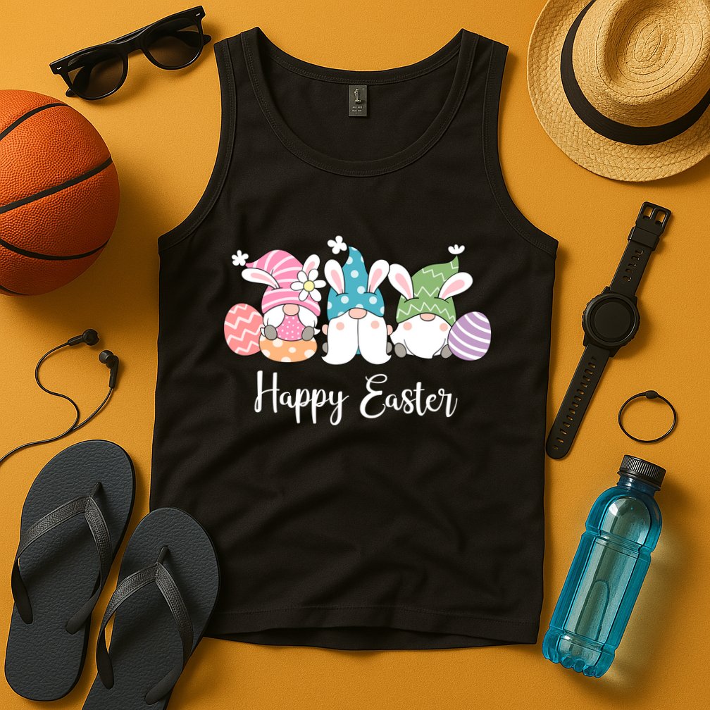 Happy Easter Cute Gnome Holiday Tank Top