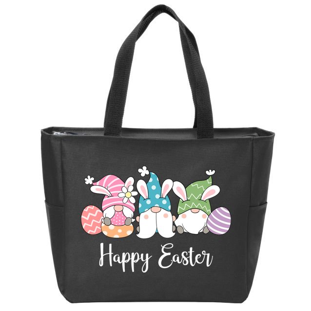 Happy Easter Cute Gnome Holiday Zip Tote Bag