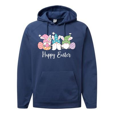 Happy Easter Cute Gnome Holiday Performance Fleece Hoodie