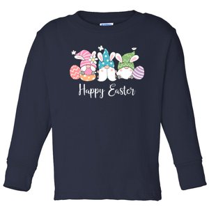 Happy Easter Cute Gnome Holiday Toddler Long Sleeve Shirt