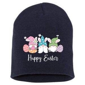 Happy Easter Cute Gnome Holiday Short Acrylic Beanie