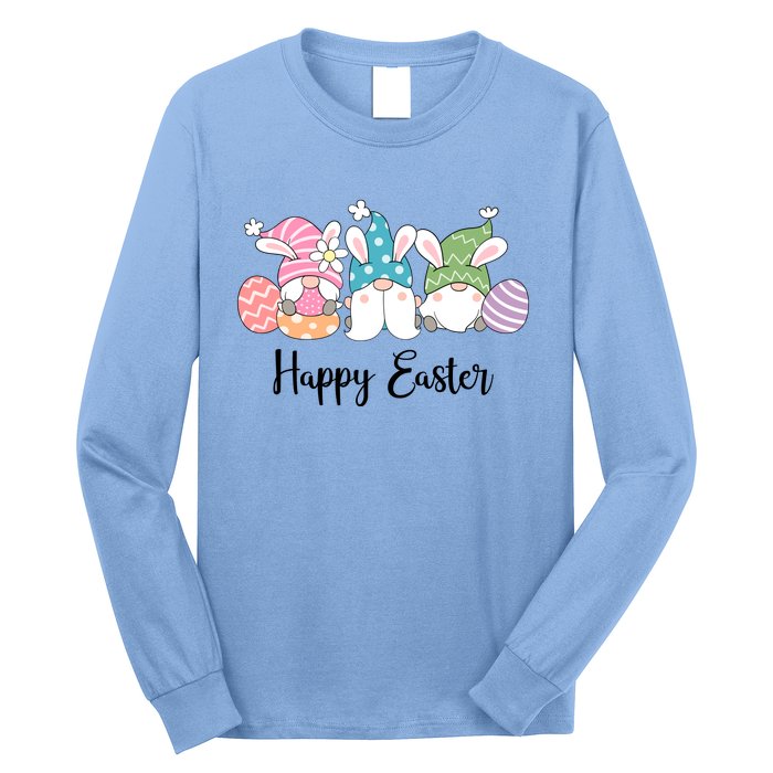 Happy Easter Cute Gnome Holiday Long Sleeve Shirt