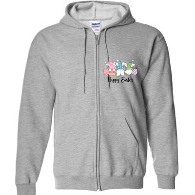 Happy Easter Cute Gnome Holiday Full Zip Hoodie