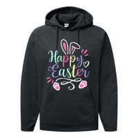 Happy Easter Cute Bunny Rabbit christian Performance Fleece Hoodie