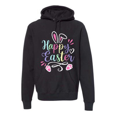 Happy Easter Cute Bunny Rabbit christian Premium Hoodie