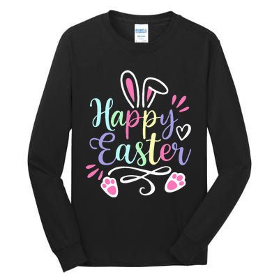 Happy Easter Cute Bunny Rabbit christian Tall Long Sleeve T-Shirt