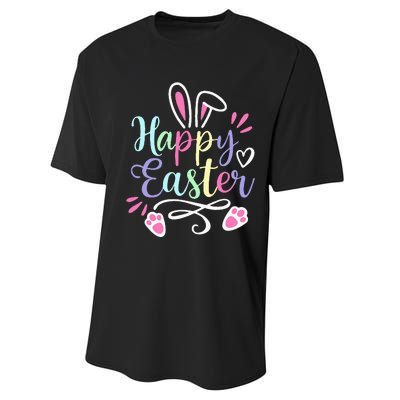 Happy Easter Cute Bunny Rabbit christian Performance Sprint T-Shirt