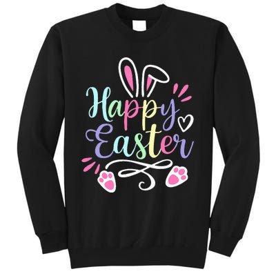 Happy Easter Cute Bunny Rabbit christian Tall Sweatshirt