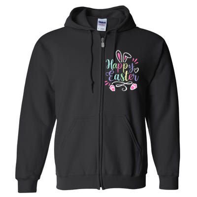 Happy Easter Cute Bunny Rabbit christian Full Zip Hoodie