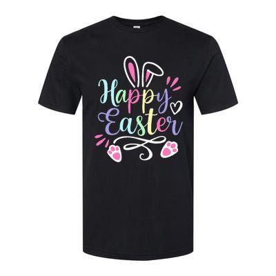 Happy Easter Cute Bunny Rabbit christian Softstyle CVC T-Shirt