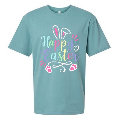 Happy Easter Cute Bunny Rabbit christian Sueded Cloud Jersey T-Shirt