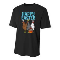 Happy Easter Chicken Bunnies Egg Poultry Farm Animal Farmer Youth Performance Sprint T-Shirt