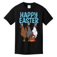 Happy Easter Chicken Bunnies Egg Poultry Farm Animal Farmer Kids T-Shirt