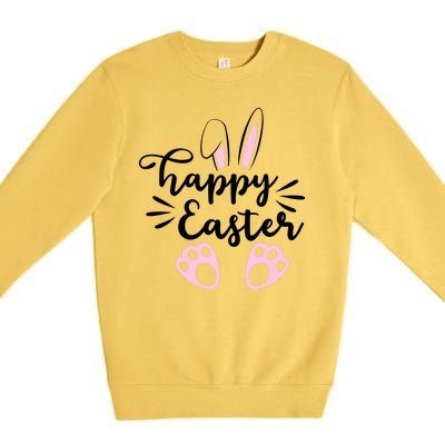 Happy Easter Cute Bunny Holiday Premium Crewneck Sweatshirt