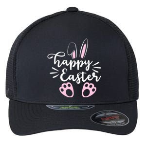 Happy Easter Cute Bunny Holiday Flexfit Unipanel Trucker Cap