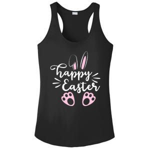 Happy Easter Cute Bunny Holiday Ladies PosiCharge Competitor Racerback Tank