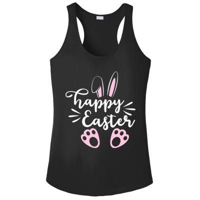 Happy Easter Cute Bunny Holiday Ladies PosiCharge Competitor Racerback Tank