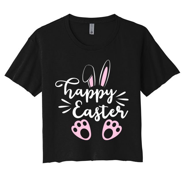 Happy Easter Cute Bunny Holiday Crop Top