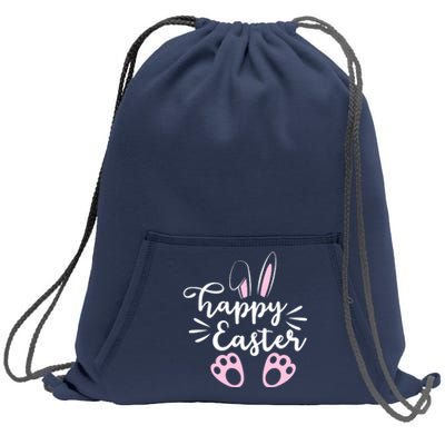 Happy Easter Cute Bunny Holiday Sweatshirt Cinch Pack Bag