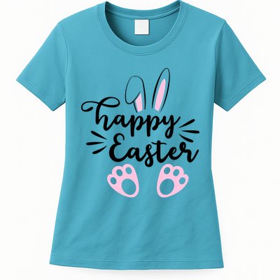 Happy Easter Cute Bunny Holiday Womens T-Shirt