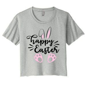 Happy Easter Cute Bunny Holiday Women's Crop Top Tee