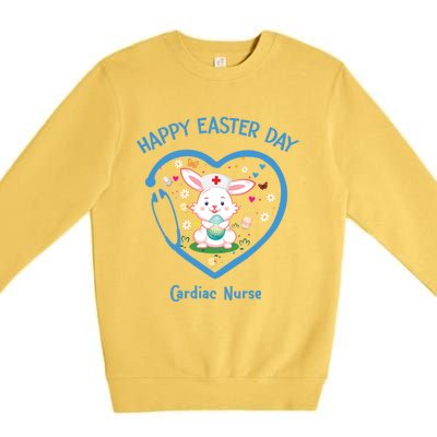 Happy Easter Cardiac Nurse Gift Cute Nurse Easter Day Great Gift Premium Crewneck Sweatshirt