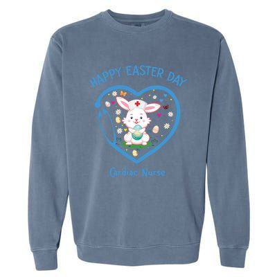 Happy Easter Cardiac Nurse Gift Cute Nurse Easter Day Great Gift Garment-Dyed Sweatshirt