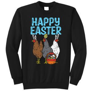 Happy Easter Chicken Bunnies Egg Poultry Farm Animal Farmer Sweatshirt