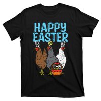 Happy Easter Chicken Bunnies Egg Poultry Farm Animal Farmer T-Shirt