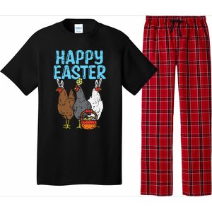 Happy Easter Chicken Bunnies Egg Poultry Farm Animal Farmer Pajama Set