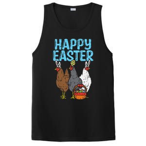 Happy Easter Chicken Bunnies Egg Poultry Farm Animal Farmer PosiCharge Competitor Tank