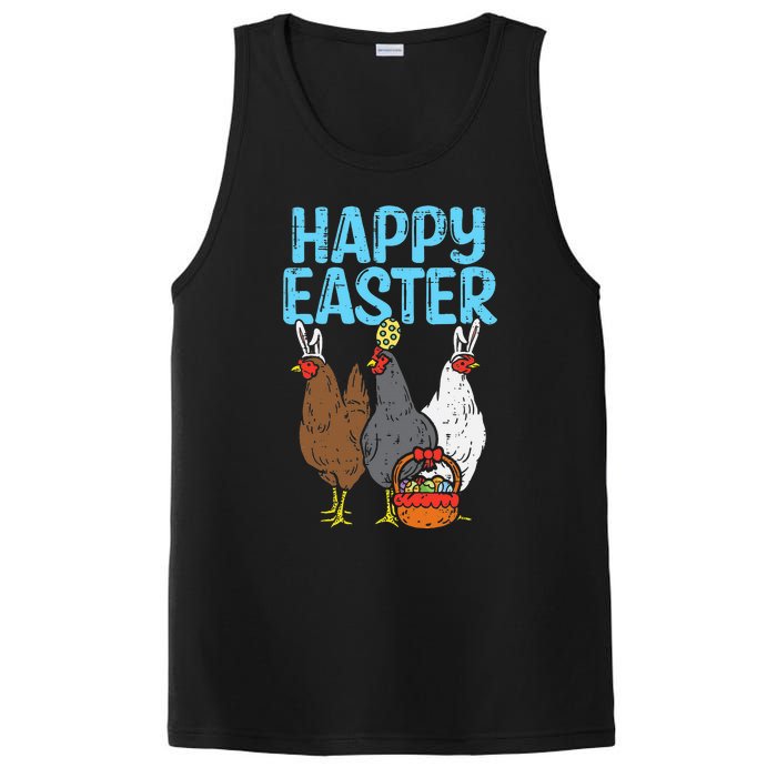 Happy Easter Chicken Bunnies Egg Poultry Farm Animal Farmer PosiCharge Competitor Tank