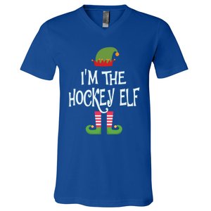 Hockey Elf Christmas Matching Outfit Great Gift V-Neck T-Shirt