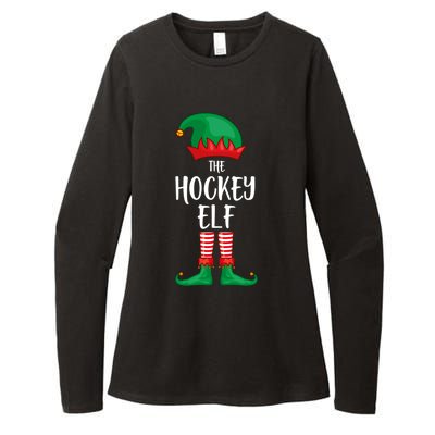 Hockey Elf Christmas Party Matching Family Group Pajama Cool Gift Womens CVC Long Sleeve Shirt