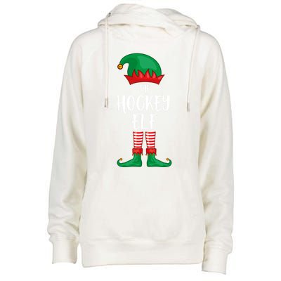 Hockey Elf Christmas Party Matching Family Group Pajama Cool Gift Womens Funnel Neck Pullover Hood