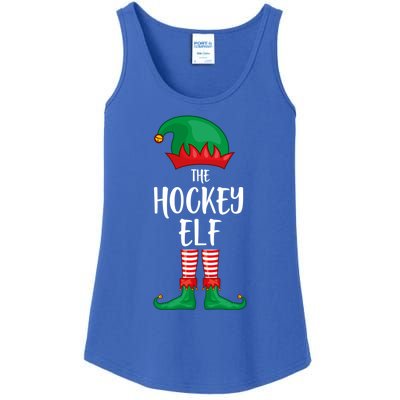 Hockey Elf Christmas Party Matching Family Group Pajama Cool Gift Ladies Essential Tank