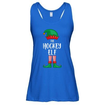 Hockey Elf Christmas Party Matching Family Group Pajama Cool Gift Ladies Essential Flowy Tank