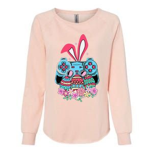 Happy Easter Day Video Game Controller Bunny Gamer Womens California Wash Sweatshirt