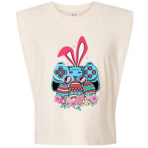 Happy Easter Day Video Game Controller Bunny Gamer Garment-Dyed Women's Muscle Tee