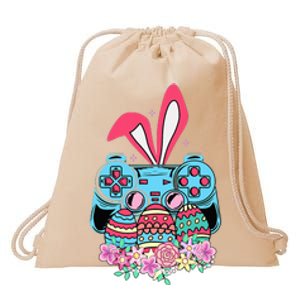 Happy Easter Day Video Game Controller Bunny Gamer Drawstring Bag