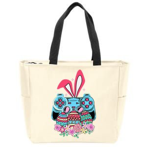 Happy Easter Day Video Game Controller Bunny Gamer Zip Tote Bag