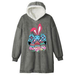 Happy Easter Day Video Game Controller Bunny Gamer Hooded Wearable Blanket