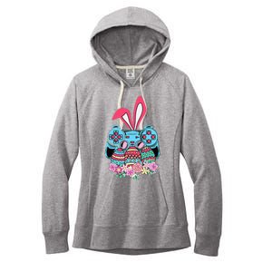 Happy Easter Day Video Game Controller Bunny Gamer Women's Fleece Hoodie