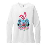 Happy Easter Day Video Game Controller Bunny Gamer Womens CVC Long Sleeve Shirt