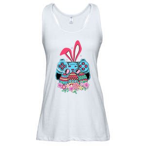 Happy Easter Day Video Game Controller Bunny Gamer Ladies Essential Flowy Tank