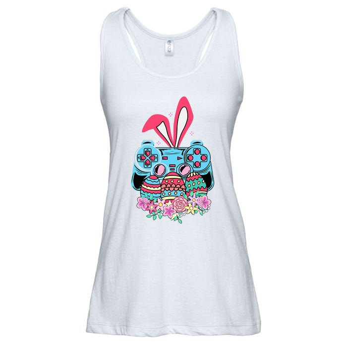 Happy Easter Day Video Game Controller Bunny Gamer Ladies Essential Flowy Tank