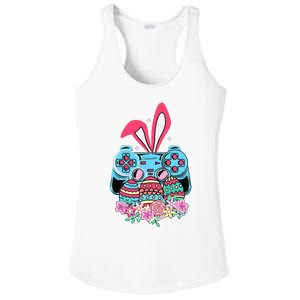 Happy Easter Day Video Game Controller Bunny Gamer Ladies PosiCharge Competitor Racerback Tank