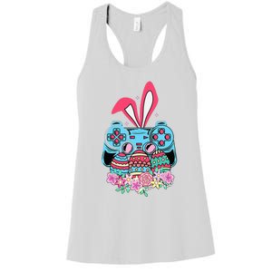 Happy Easter Day Video Game Controller Bunny Gamer Women's Racerback Tank