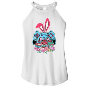 Happy Easter Day Video Game Controller Bunny Gamer Women's Perfect Tri Rocker Tank